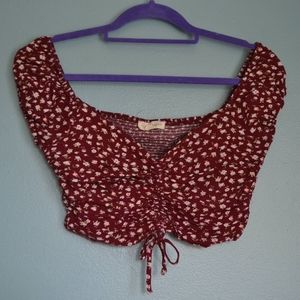LA Hearts Floral Crop Top